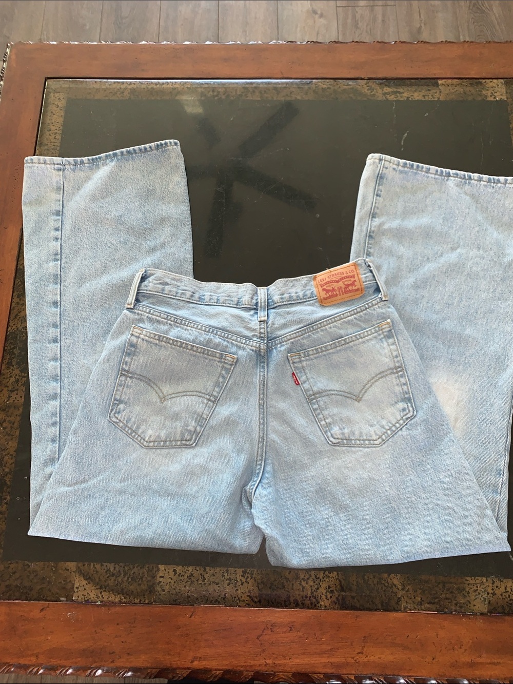Levi's Light Blue High-Rise Straight Jeans